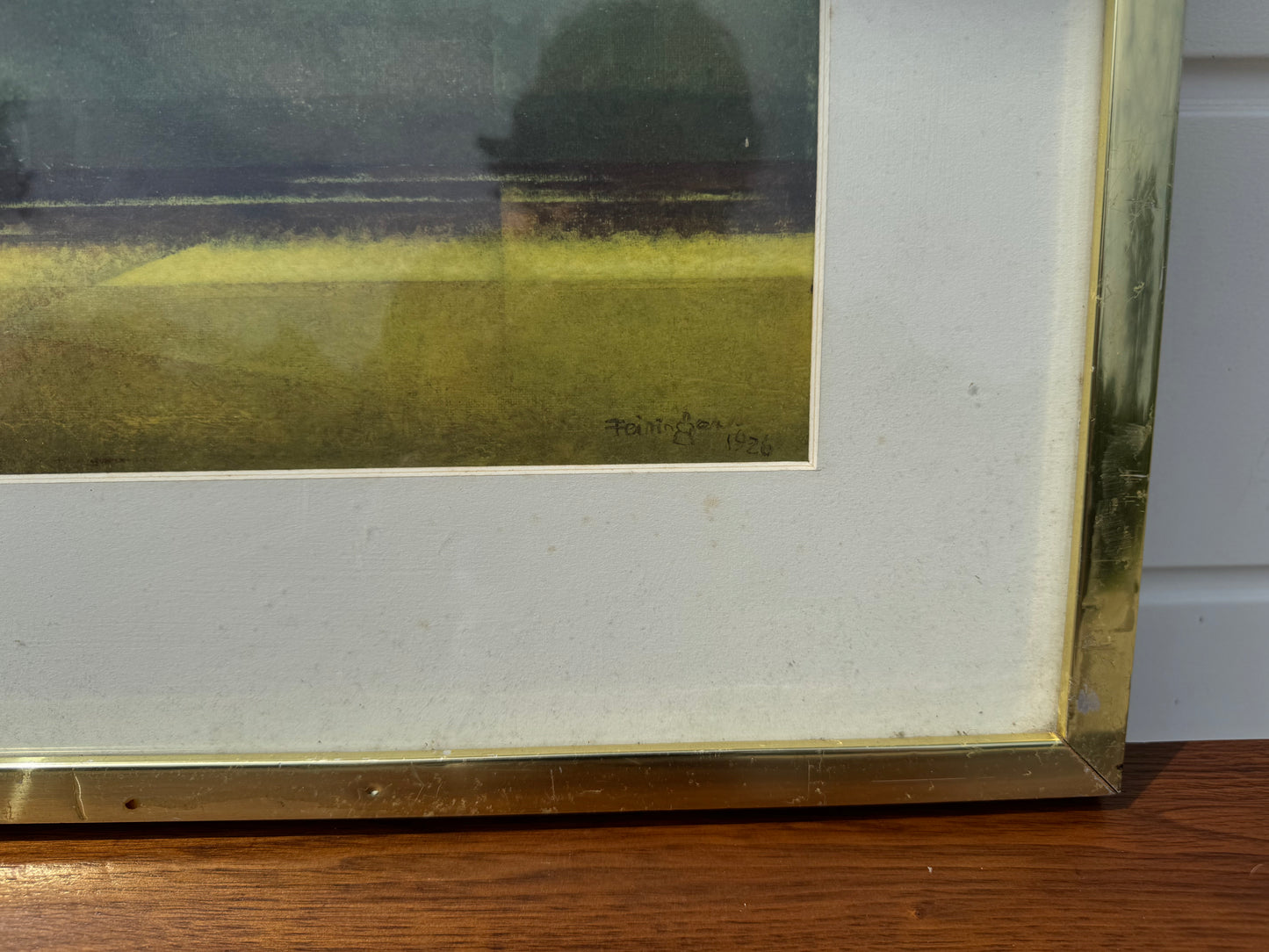 Lyonel Feininger β Bird Cloud (1974 Print, Gold Frame) β 36" x 26" π¨