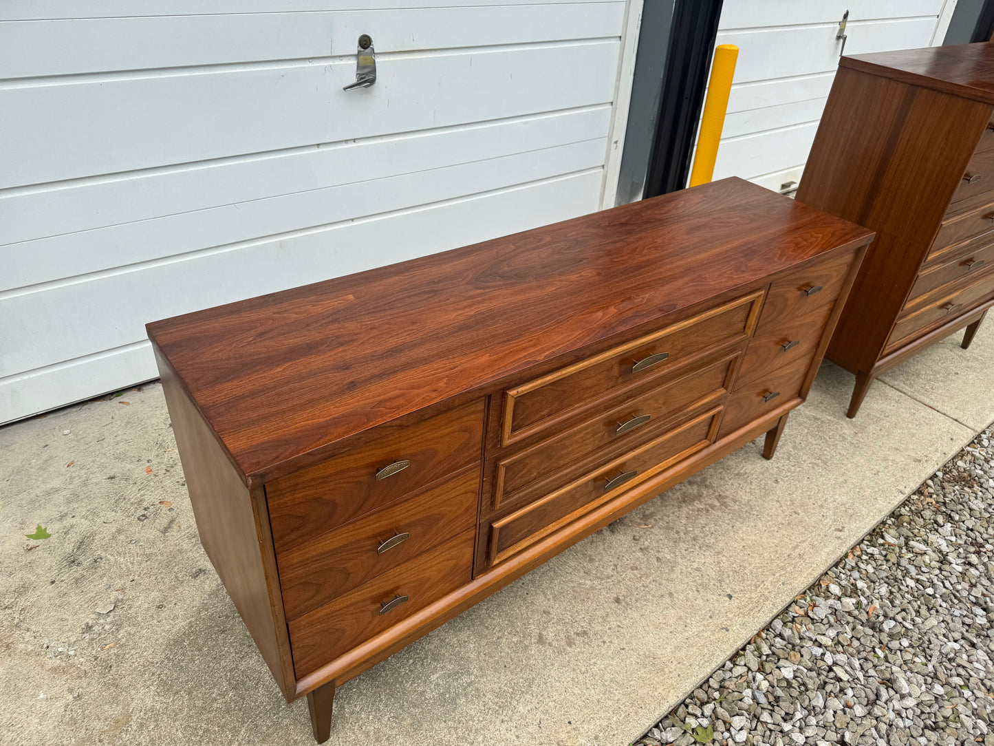 Lenior House – Refinished Midcentury Dresser Set with Mirror (Lowboy + Highboy) ✨