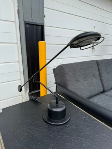 Vintage Black Table Lamp – Tilting Shade with Counterweight Design