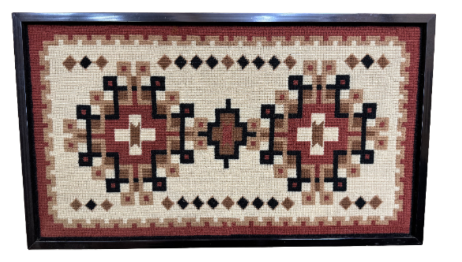 Vintage Framed Tapestry – Textured Wall Art with Metal Frame