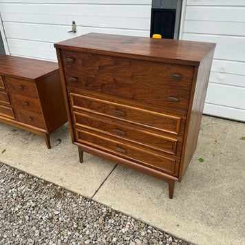 Lenior House – Refinished Midcentury Dresser Set with Mirror (Lowboy + Highboy) ✨