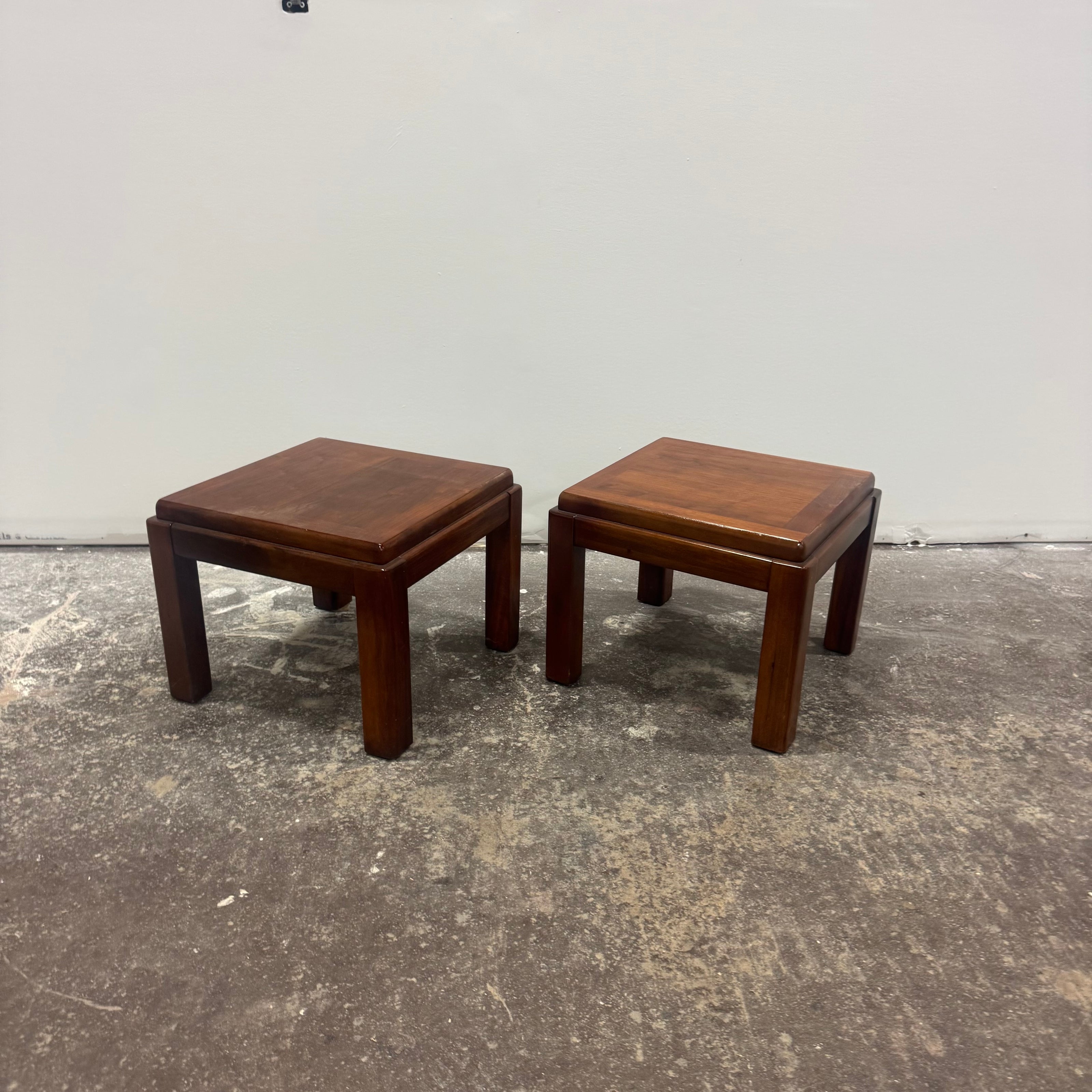 Lane Walnut End Table Lamp Stands
