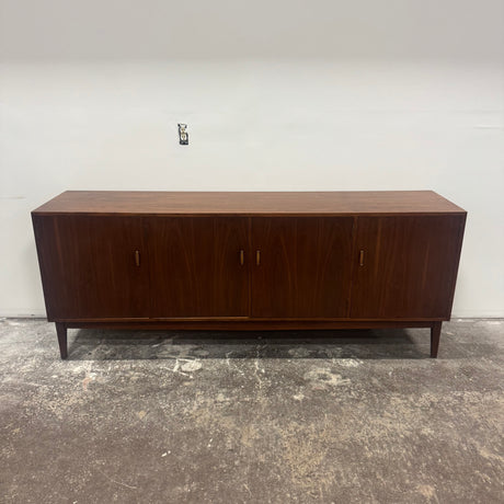 Monumental Walnut Four Door Buffet Credenza — 84"