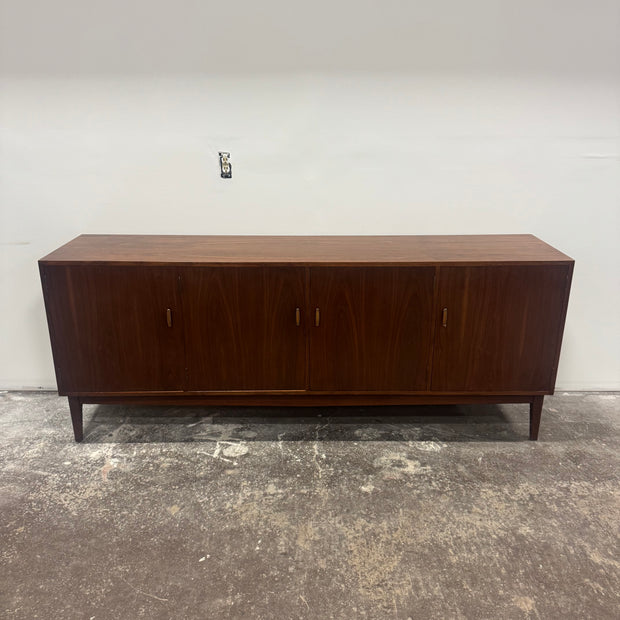 Monumental Walnut Four Door Buffet Credenza