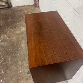 Jens Risom Walnut Tambour Door Bar Cabinet — Professionally Restored