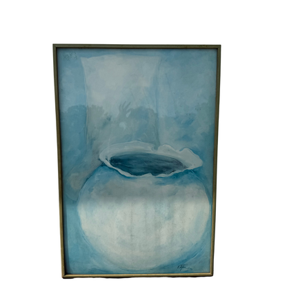 Blue Vase Print – 1986 (Framed Artwork) – 37" x 25" 🎨