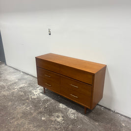 Mid-Century Walnut Six Drawer Dresser
