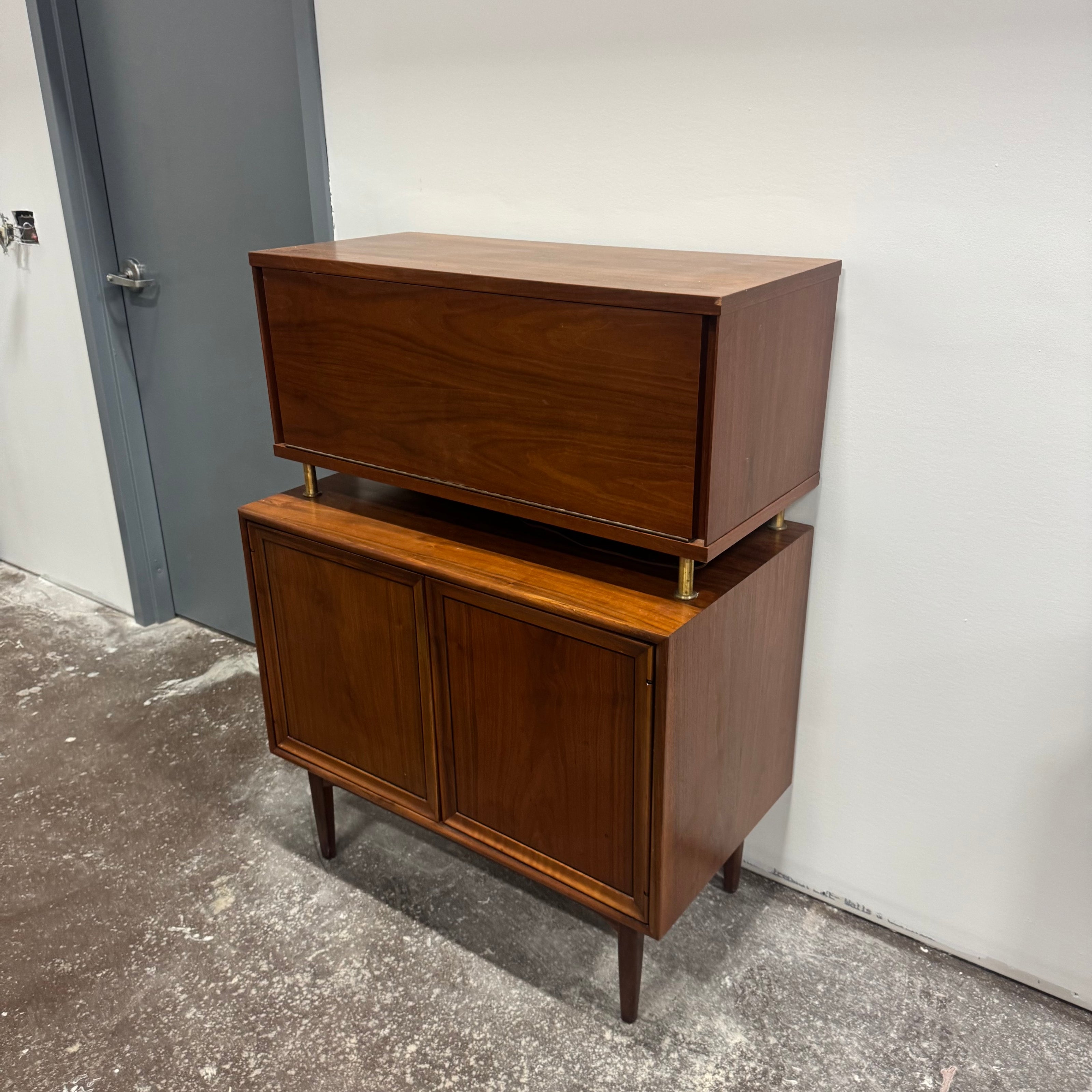 Drexel Declaration Walnut Bar Cabinet