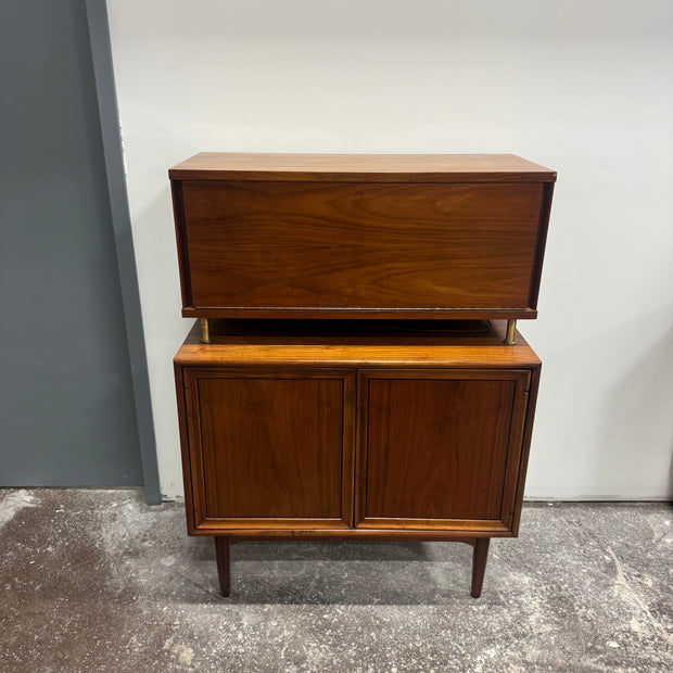 Drexel Declaration Walnut Bar Cabinet