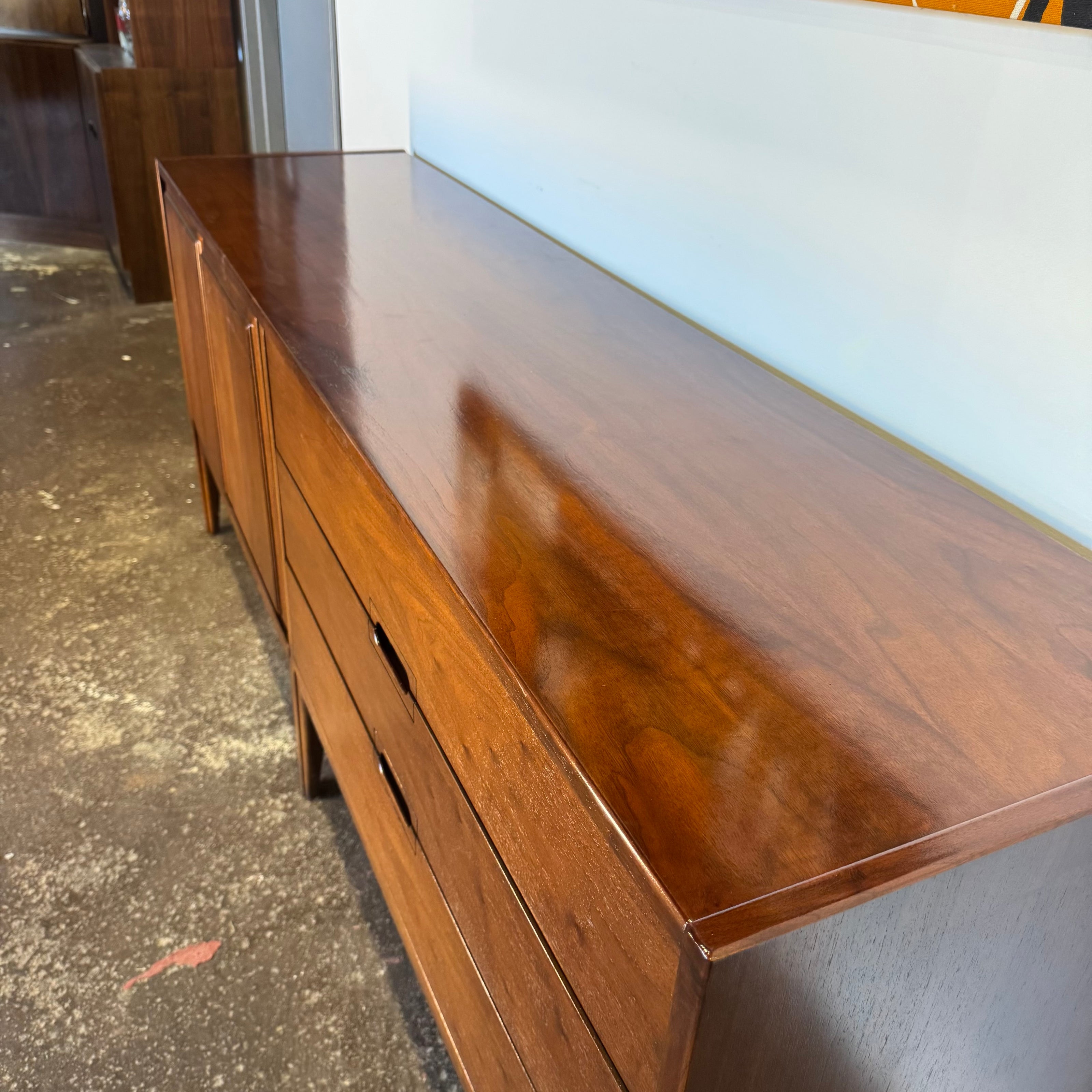 United Furniture Corporation Walnut Triple Dresser