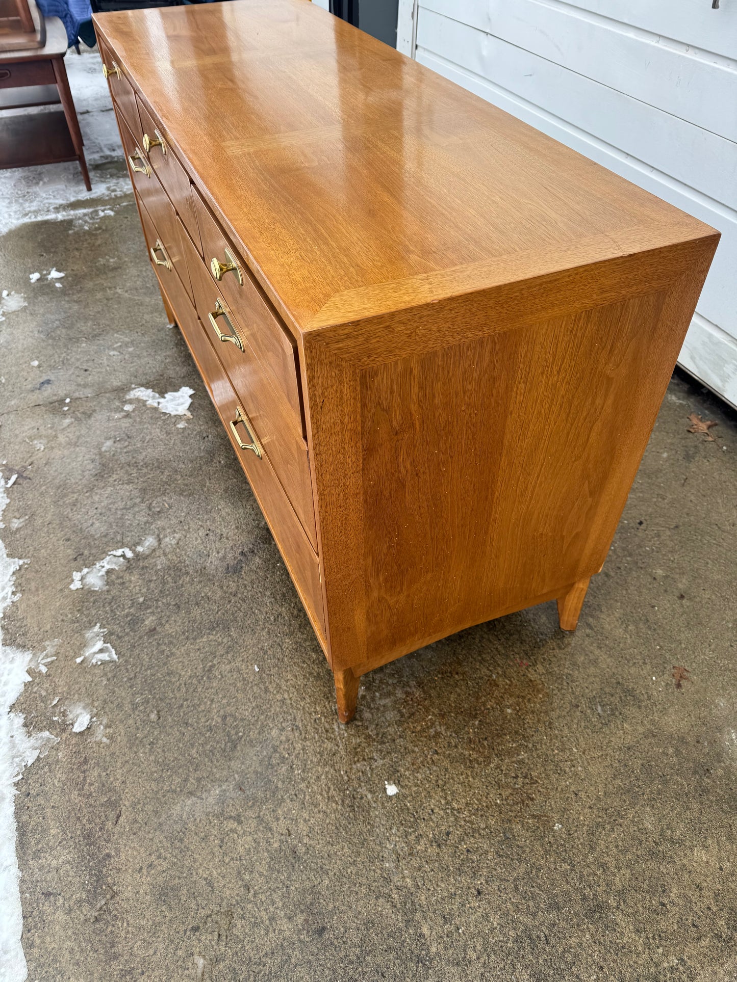 Seven-Drawer Light Pecan Dresser Made by Redlion