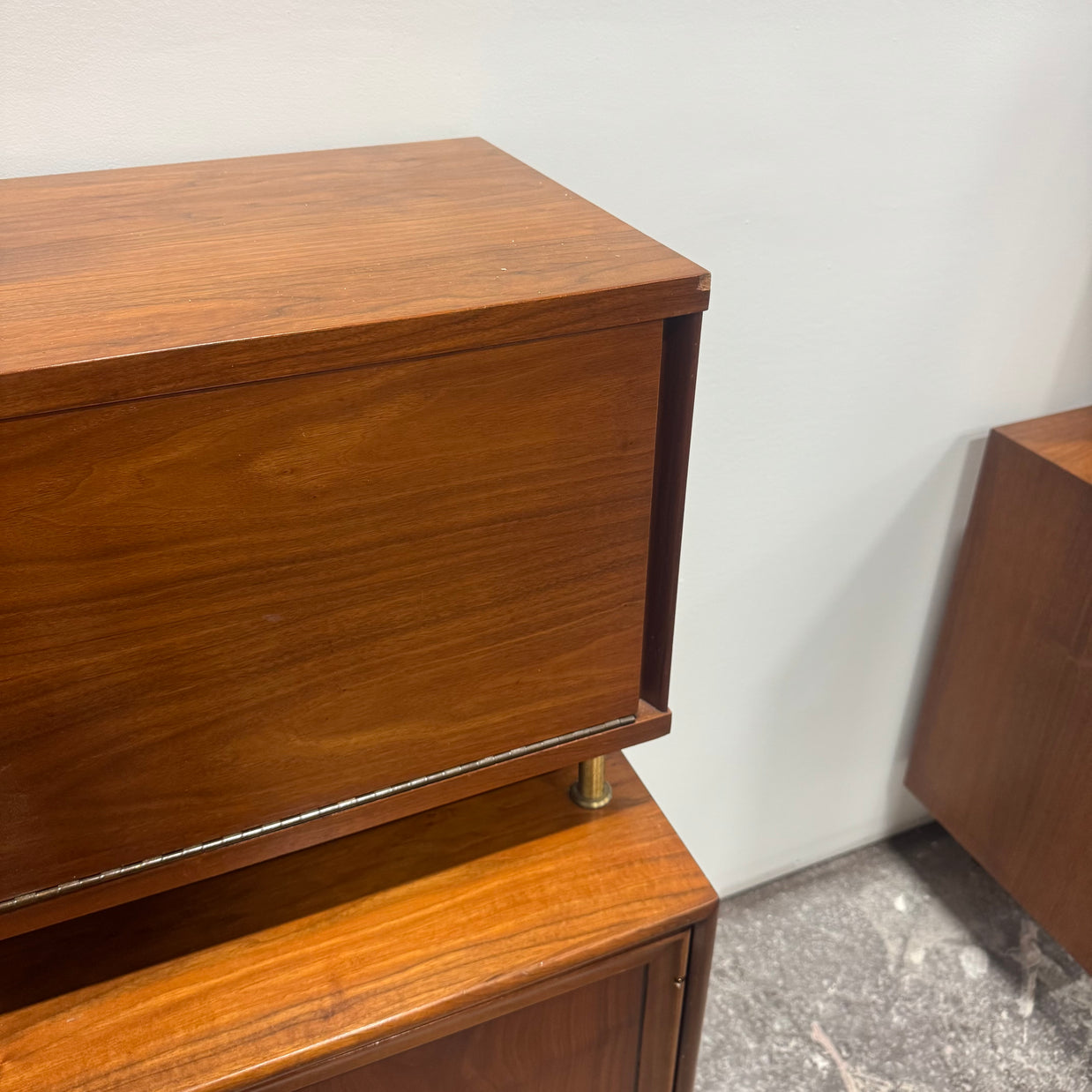 Drexel Declaration Walnut Bar Cabinet
