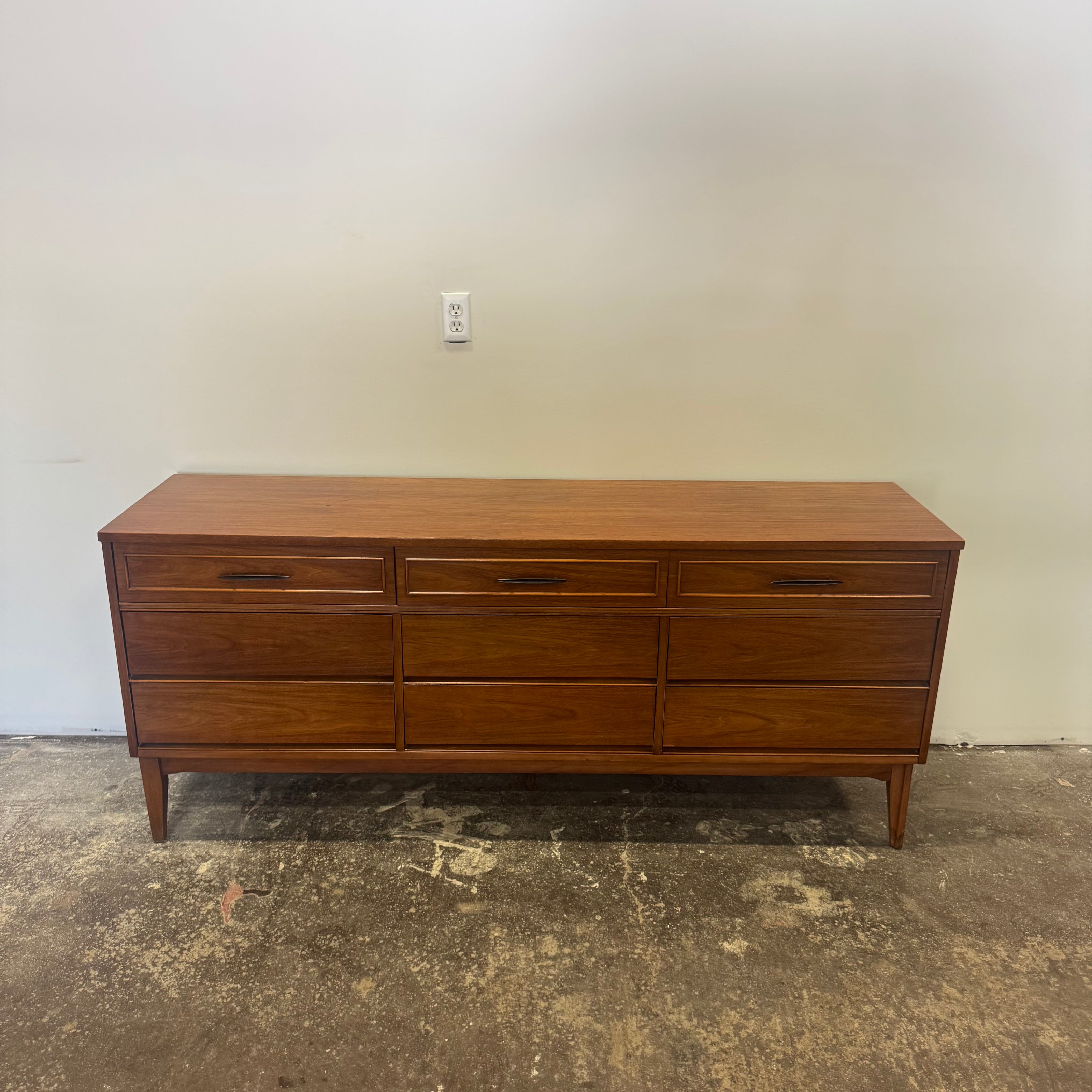 Dixie Nine Drawer Midcentury Dresser