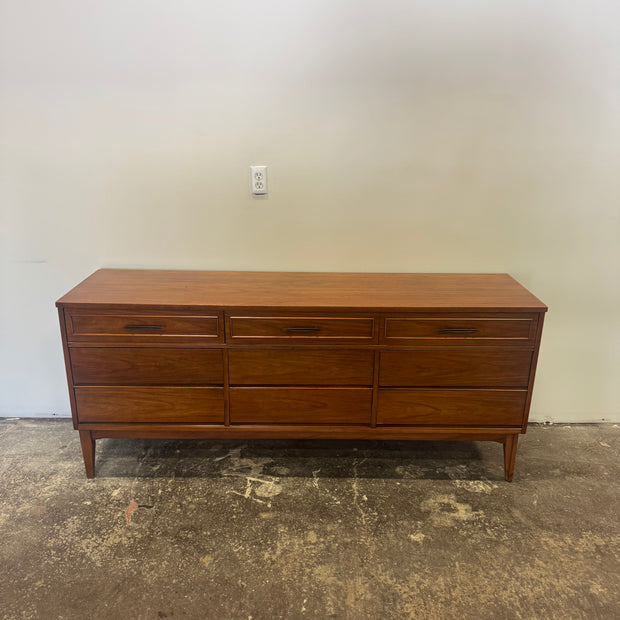 Dixie Nine Drawer Midcentury Dresser