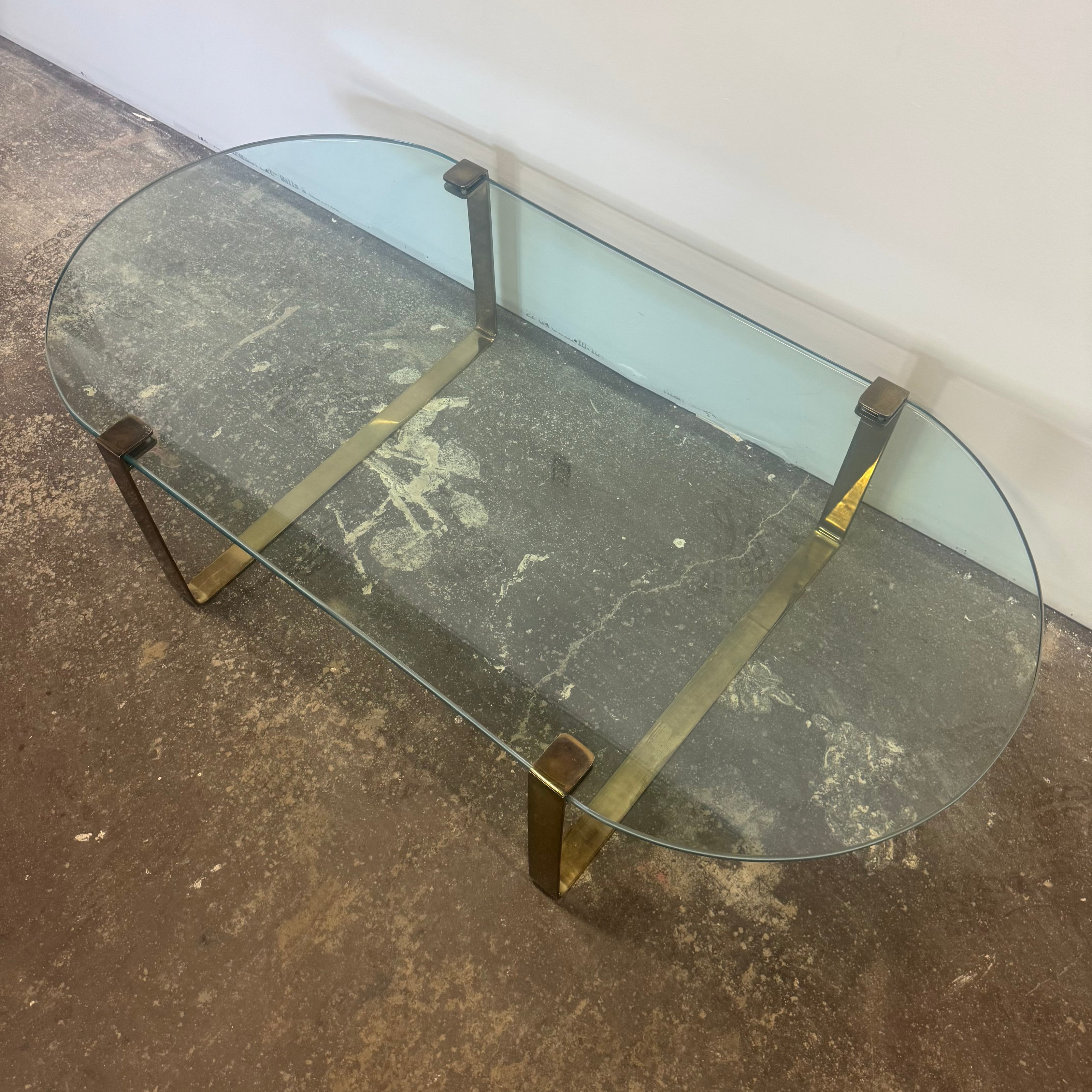 Oval Glass Top Coffee Table