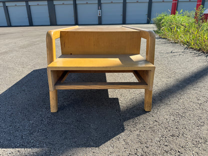 Two-Tier Midcentury Modern Blonde Coffee Table