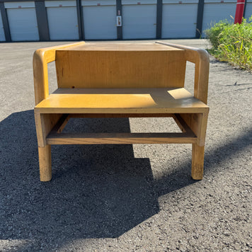 Two-Tier Midcentury Modern Blonde Coffee Table