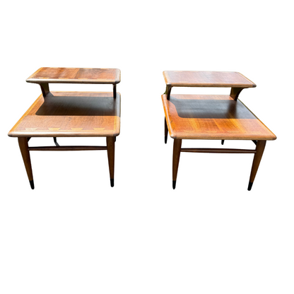 Lane Acclaim Two-Tier End Tables – Refinished Midcentury Pair