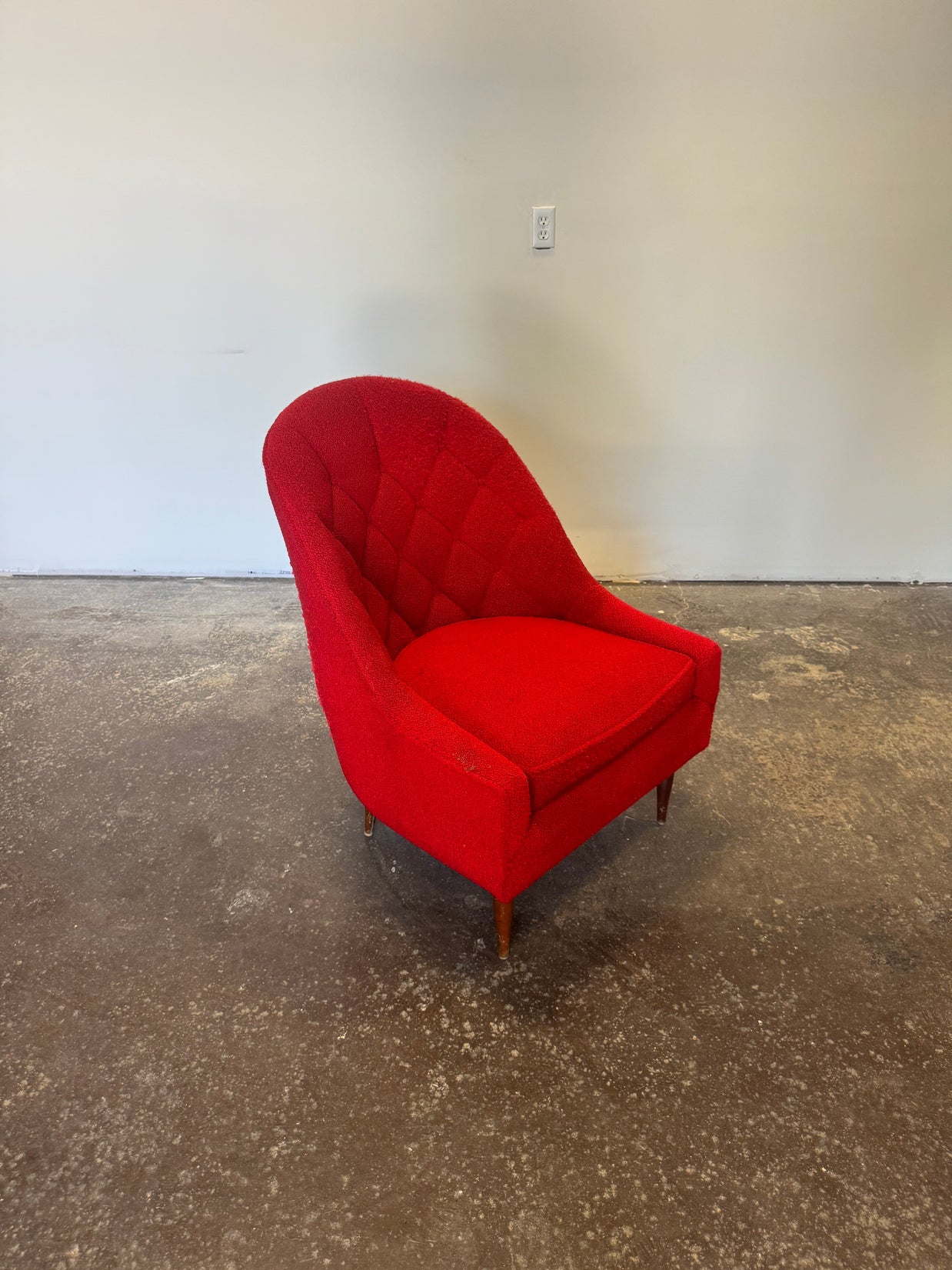 Midcentury Button Tufted Lounge Chair