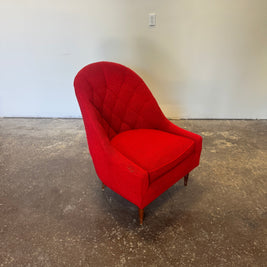 Midcentury Button Tufted Lounge Chair