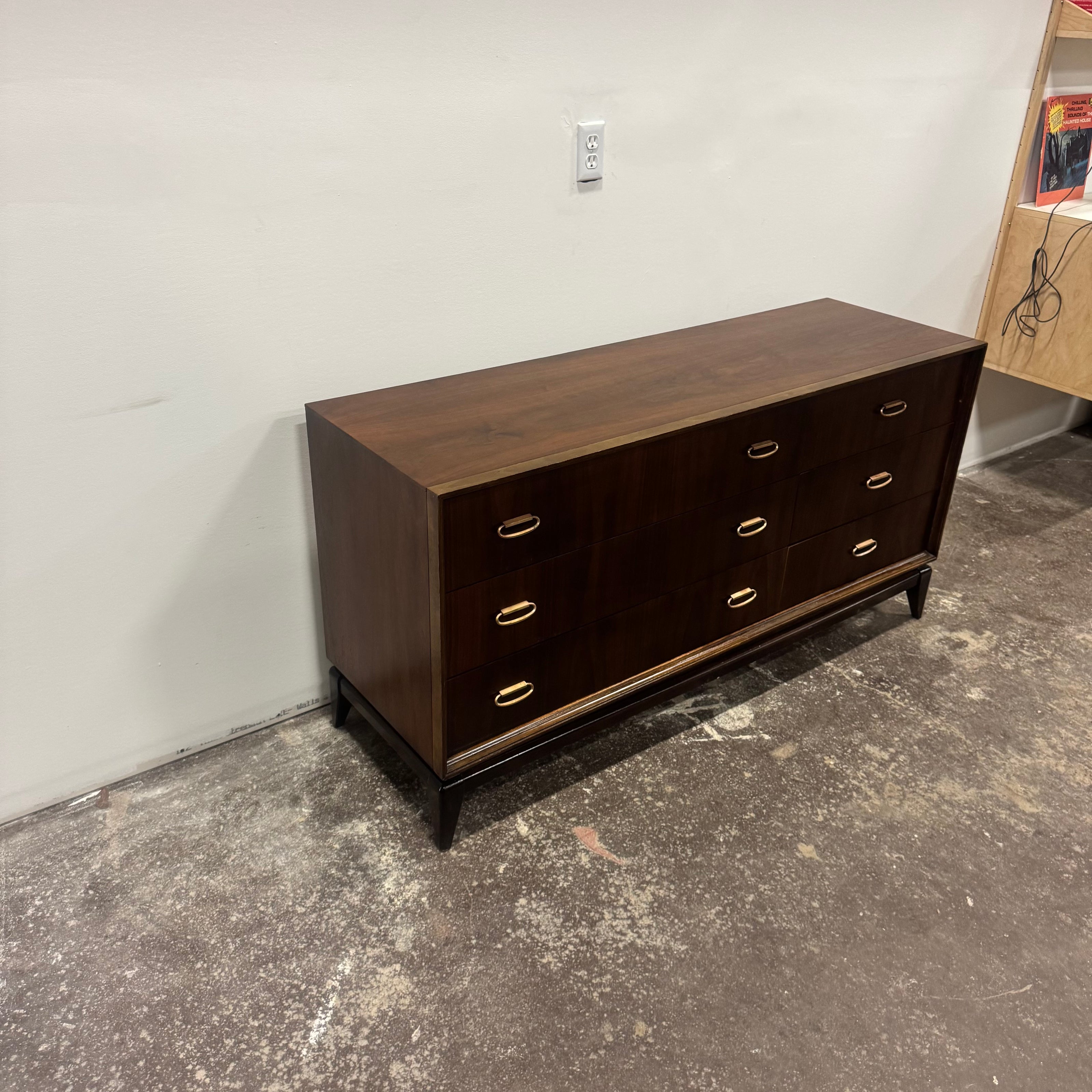 Bassett Six-Drawer Lowboy Dresser