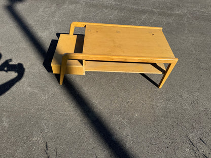 Two-Tier Midcentury Modern Blonde Coffee Table