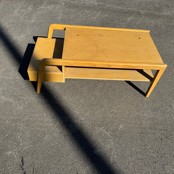Two-Tier Midcentury Modern Blonde Coffee Table