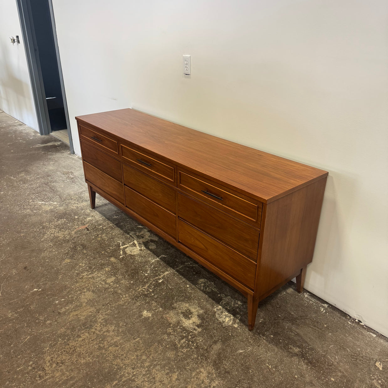 Dixie Nine Drawer Midcentury Dresser