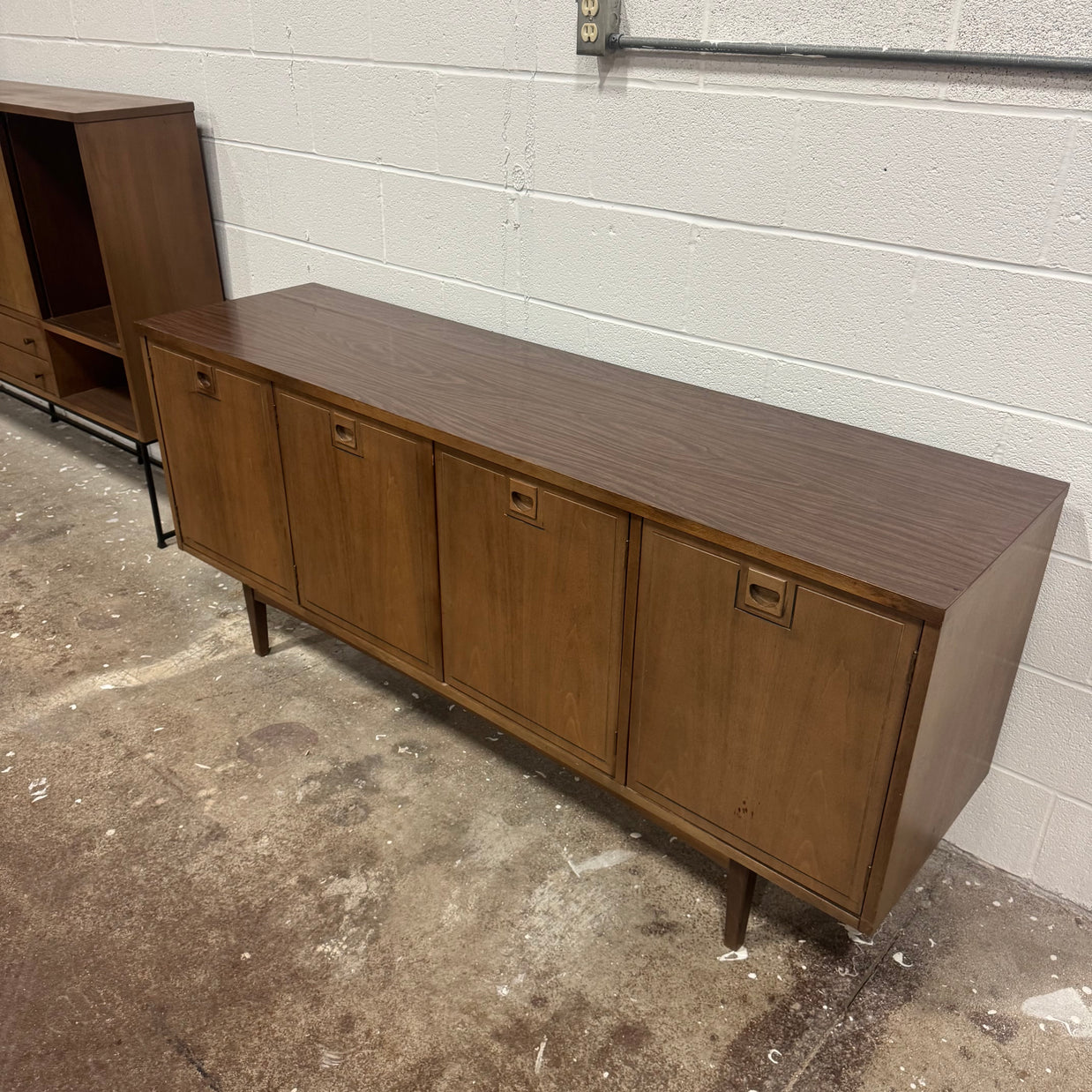Stanley Midcentury Credenza & Hutch