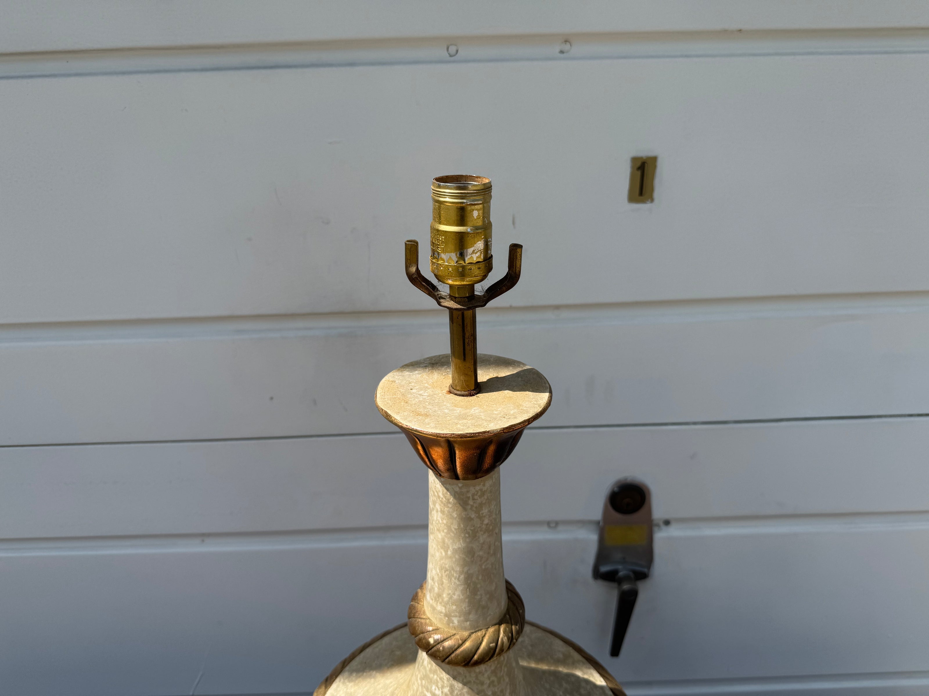 White & Gold Table Lamp ✨