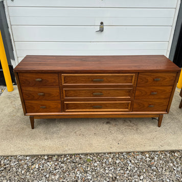 Lenior House – Refinished Midcentury Dresser Set with Mirror (Lowboy + Highboy) ✨