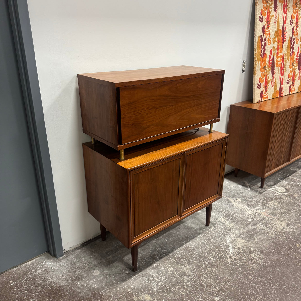 Drexel Declaration Walnut Bar Cabinet