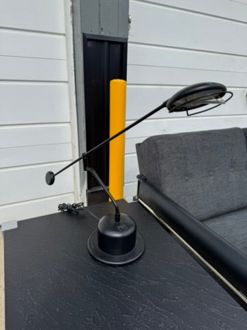 Vintage Black Table Lamp – Tilting Shade with Counterweight Design