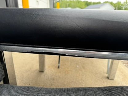 Black Midcentury Couch with Three Matching End Tables – Newly Upholstered