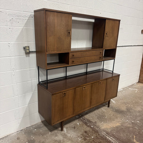 Stanley Midcentury Credenza & Hutch