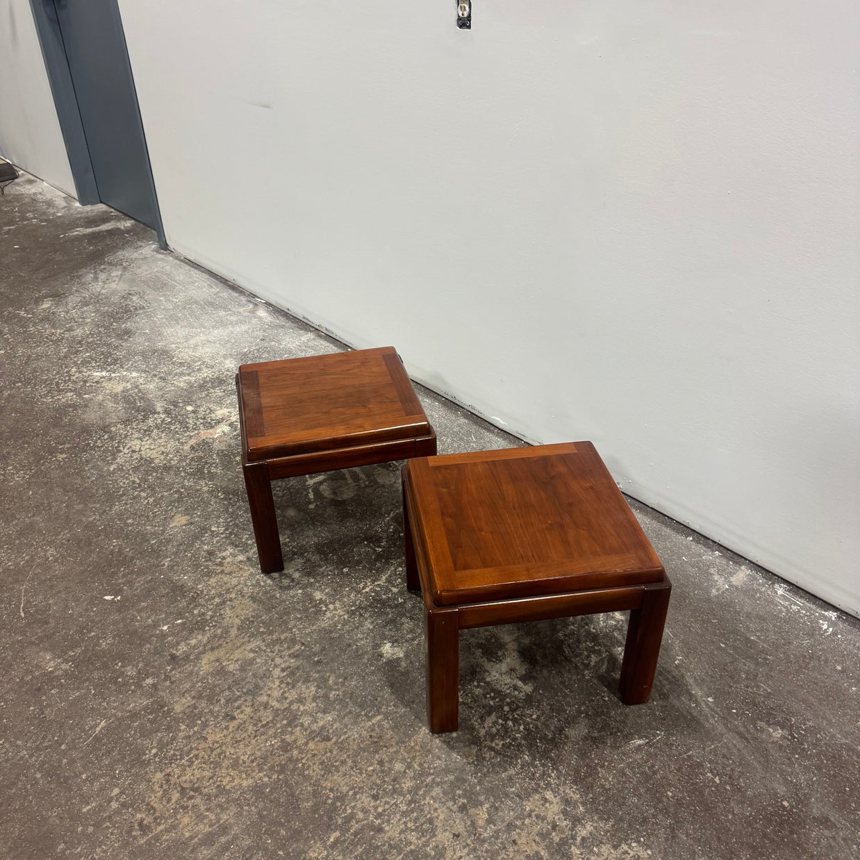 Lane Walnut End Table Lamp Stands