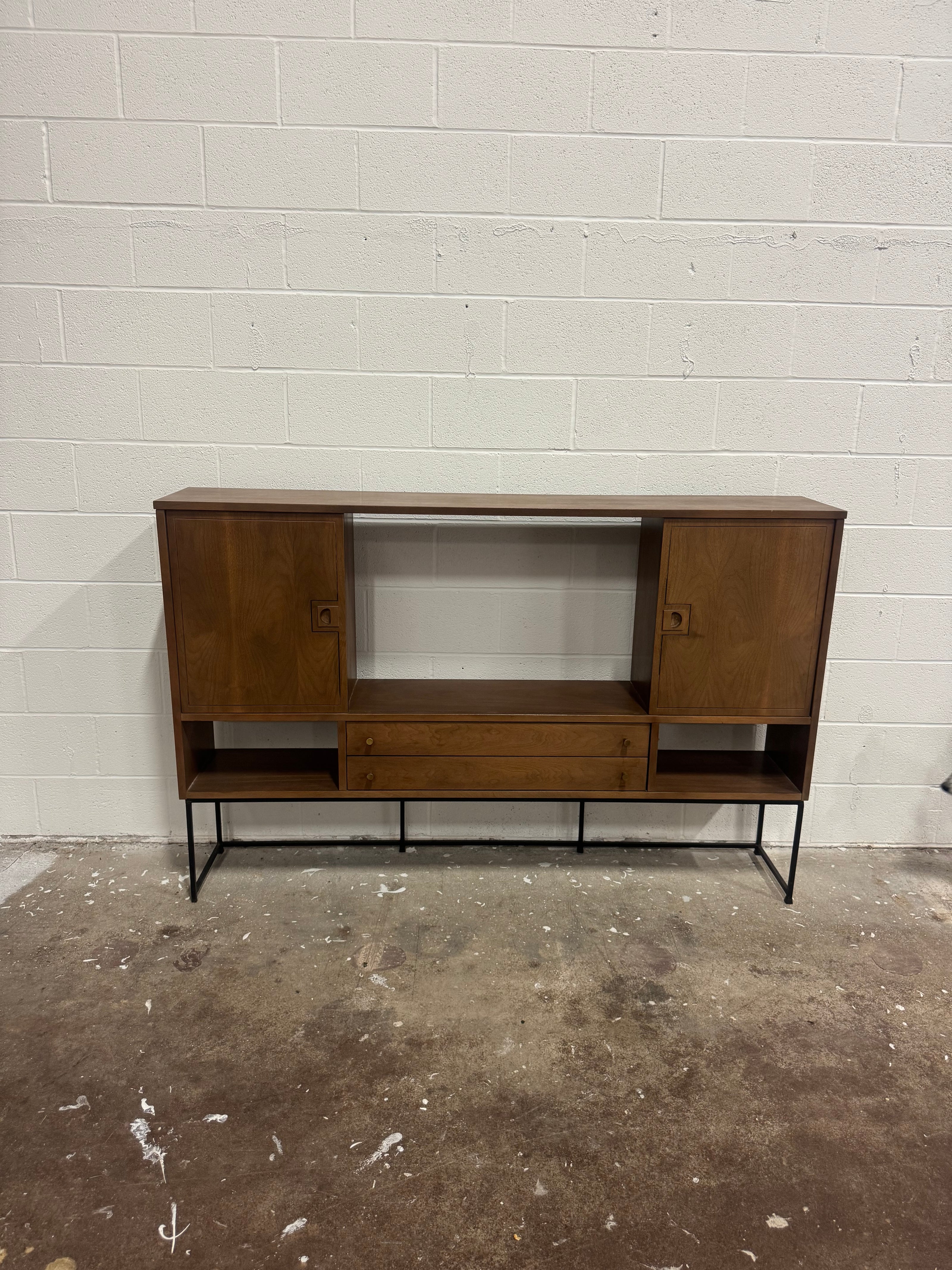 Stanley Midcentury Credenza & Hutch