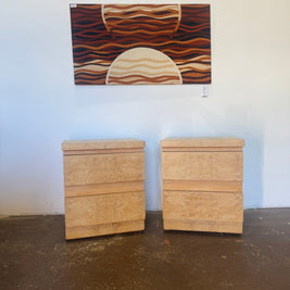Brutalist Burl Nightstands