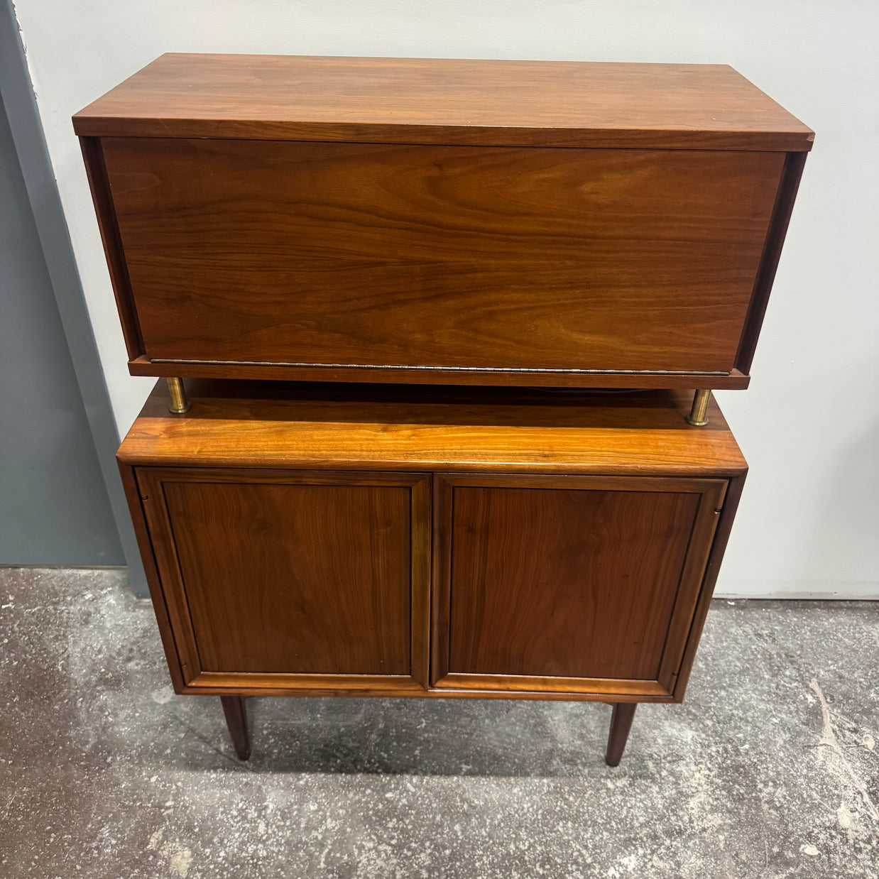 Drexel Declaration Walnut Bar Cabinet