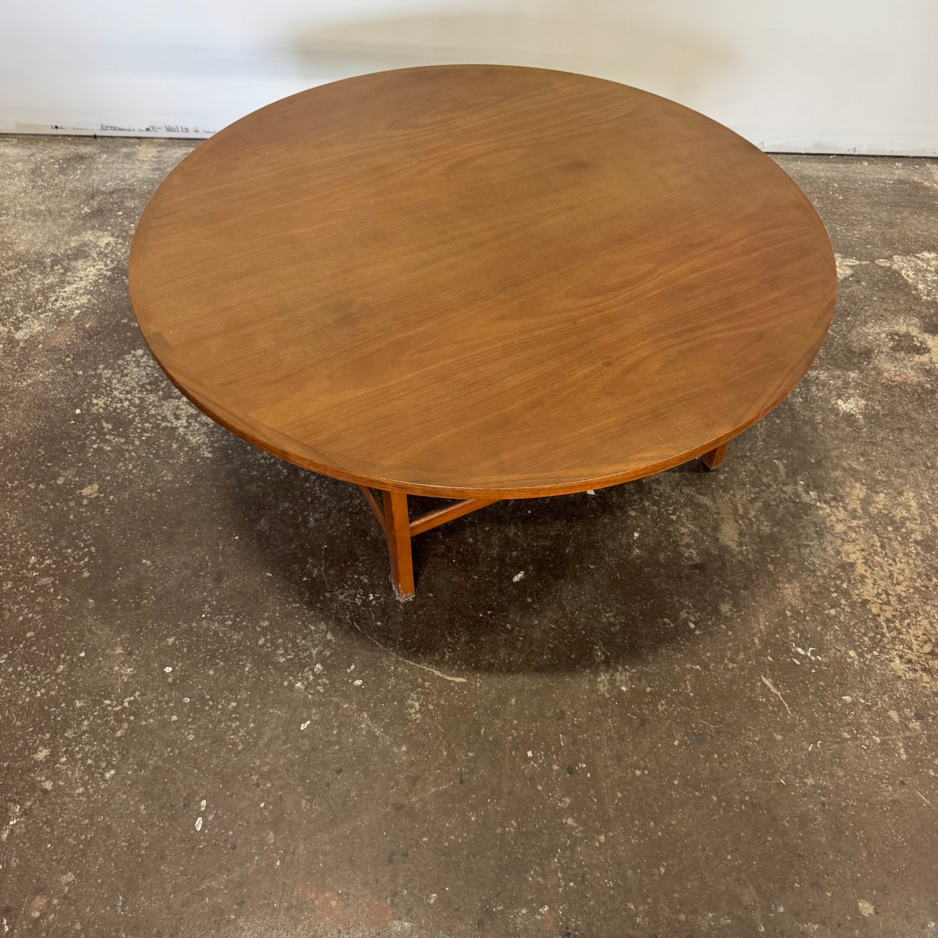 Lane Rhythm Collection Walnut Coffee Table — Round