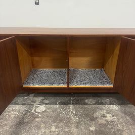 Monumental Walnut Four Door Buffet Credenza — 84