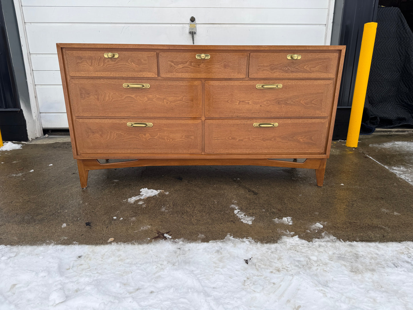 Seven-Drawer Light Pecan Dresser Made by Redlion