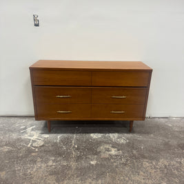 Mid-Century Walnut Six Drawer Dresser