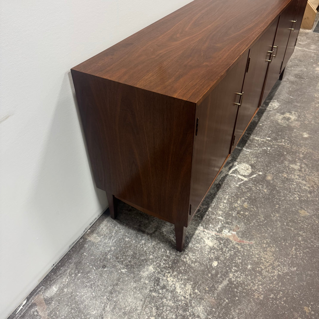 Monumental Walnut Four Door Buffet Credenza — 84