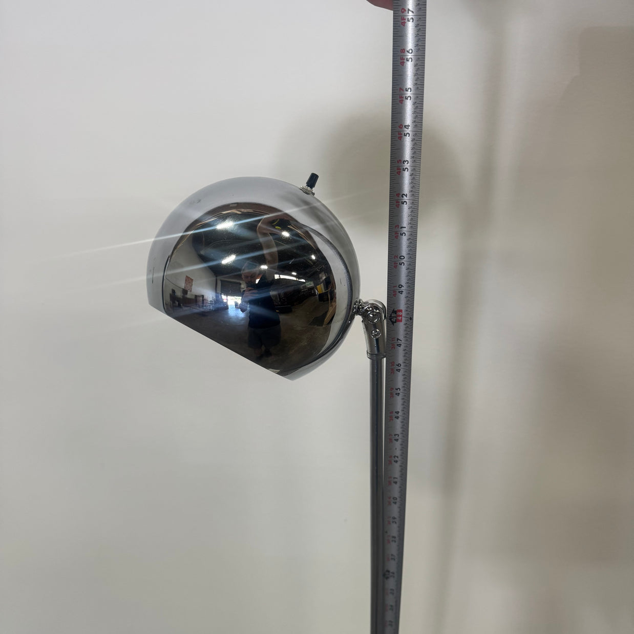 Italian Marble Base Chrome Floor Lamp