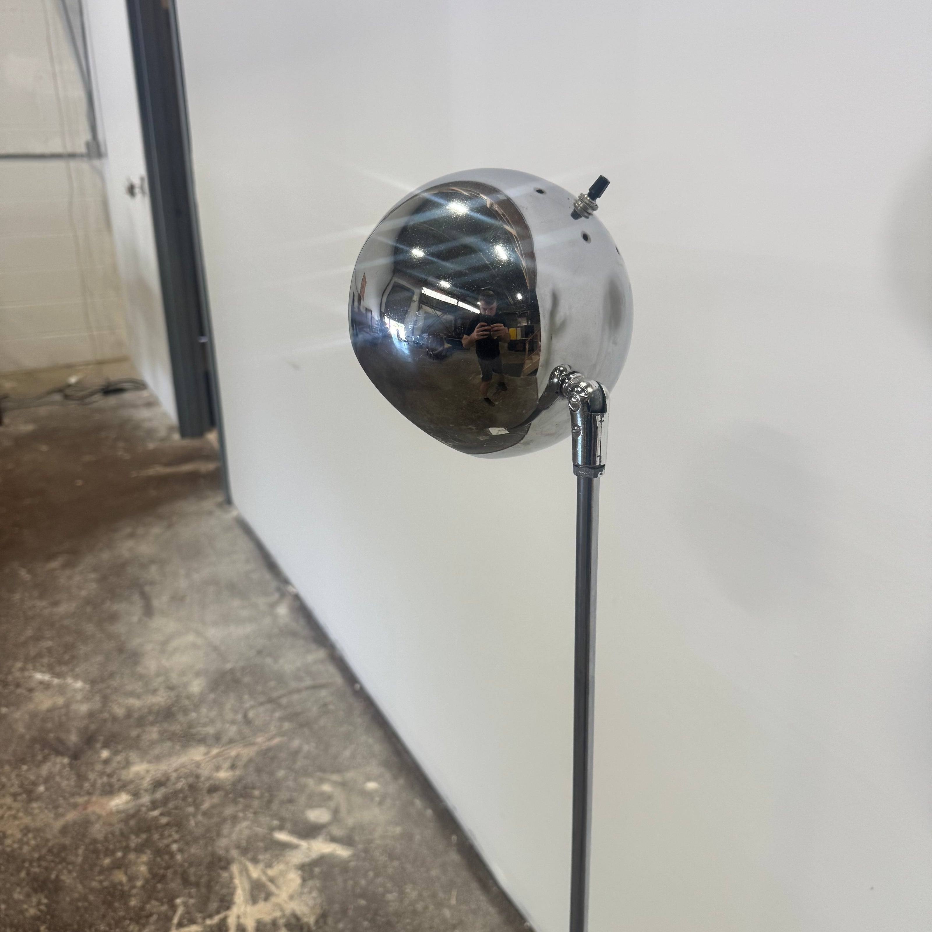 Italian Marble Base Chrome Floor Lamp