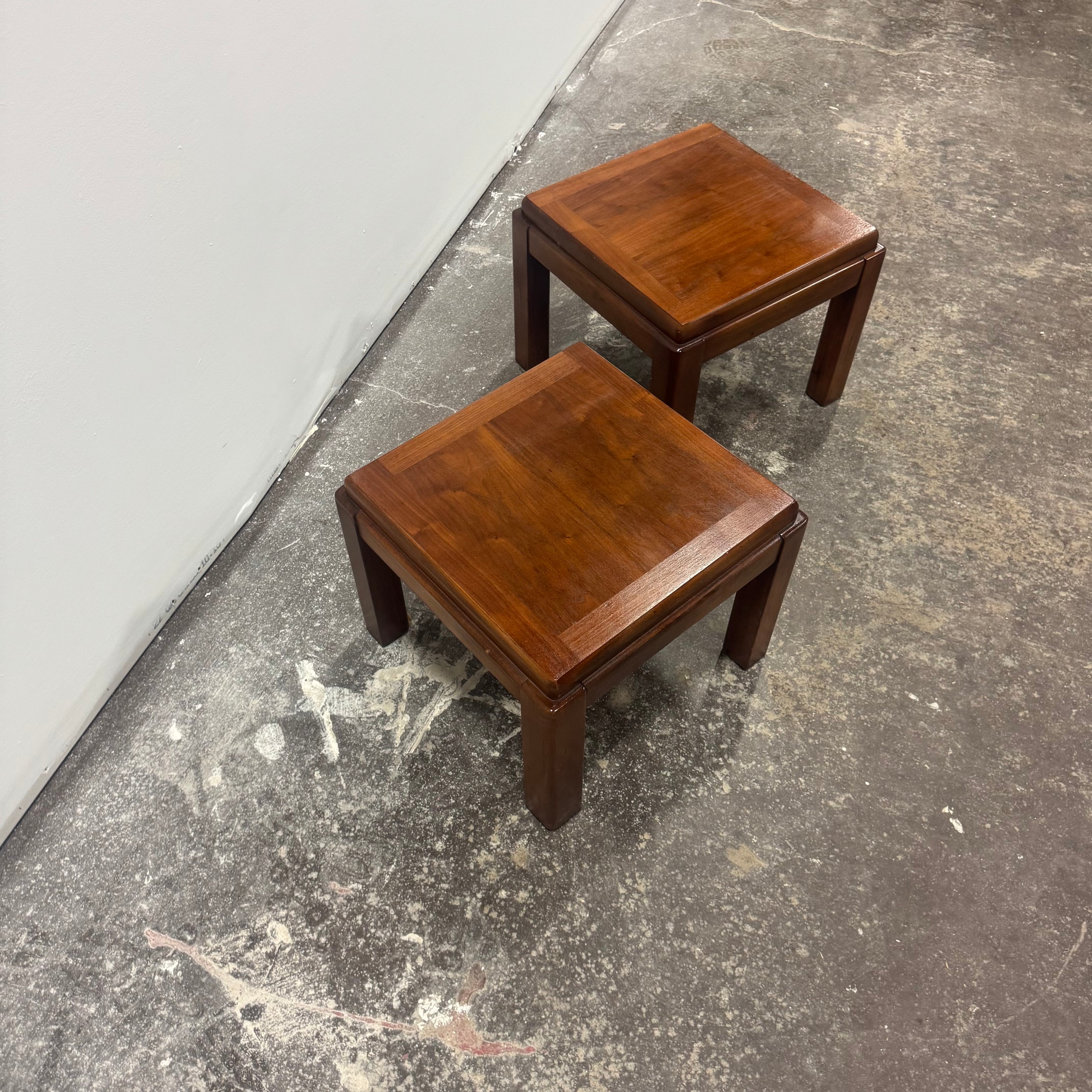 Lane Walnut End Table Lamp Stands