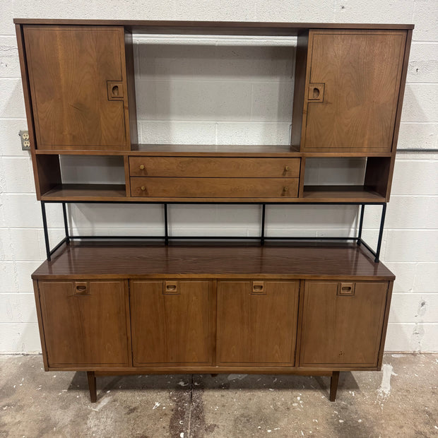 Stanley Midcentury Credenza & Hutch