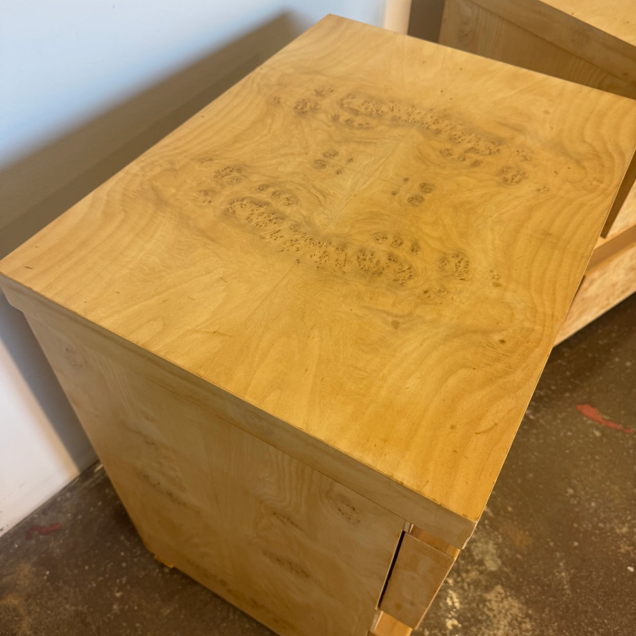 Brutalist Burl Nightstands