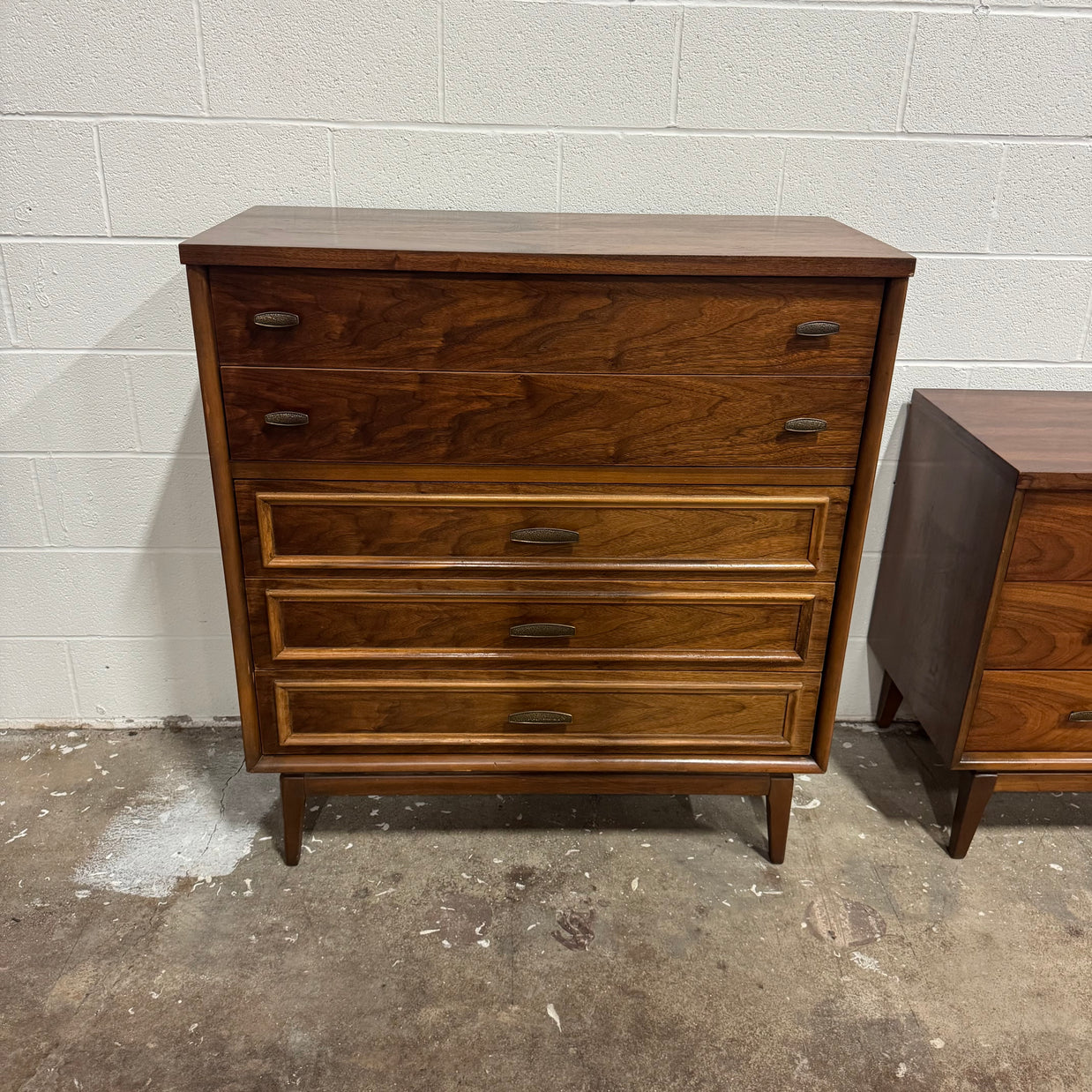 Lenior House – Refinished Midcentury Dresser Set (Lowboy + Highboy) ✨